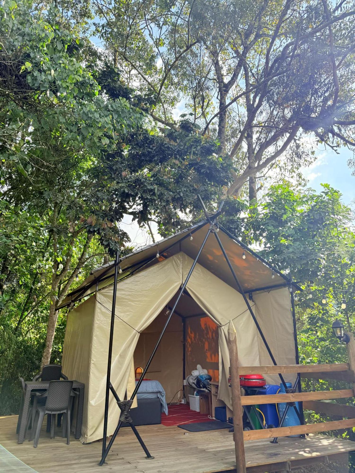 Luxuszelt Glamping Colibri, Bosque Vecino Y Vista A La Montana Al Mismo Tiempo Jardin